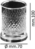 Стакан Boheme Aura 10252-G gold