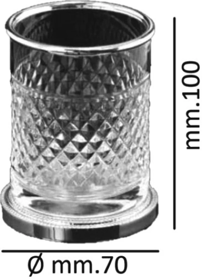 Стакан Boheme Aura 10252-G gold
