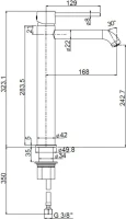 Смеситель для раковины Paini Cox 78PZ205OLL черный брашированный Смеситель для раковины Paini Cox 78PZ205OLL черный брашированный