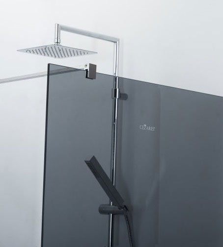 Душевая перегородка Cezares Liberta -L-2-110-120-GR-Cr профиль хром, стекло серое