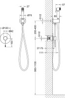 Гигиенический душ Timo Saona 2389/03SM со смесителем, С ВНУТРЕННЕЙ ЧАСТЬЮ, черный