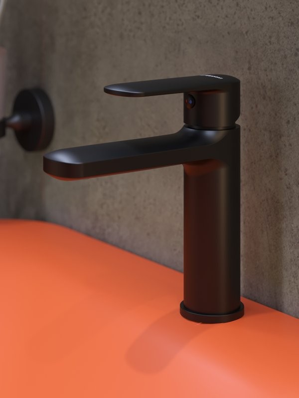 Смеситель для раковины STWORKI Хадстен S17010BK матовый черный