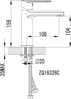 Смеситель для раковины STWORKI Хадстен S17010BK матовый черный Смеситель для раковины STWORKI Хадстен S17010BK матовый черный