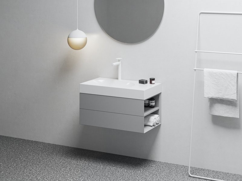 Тумба под раковину без столешницы Ravak Lite SD 80 R дымчато-серая