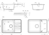 Мойка кухонная Domaci Римини DG R-503 серая Мойка кухонная Domaci Римини DG R-503 серая