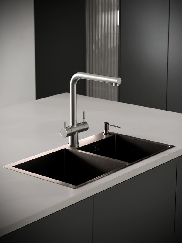 Мойка кухонная РМС MR-7843BL черная