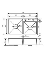 Мойка кухонная РМС MR-7843BL черная Мойка кухонная РМС MR-7843BL черная