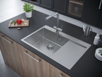 Комплект Мойка Paulmark Kroner PM217851-BSL брашированная нержавеющая сталь L + Измельчитель Bone Crusher BC 810-AS