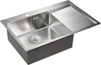 Комплект Мойка Paulmark Kroner PM217851-BSL брашированная нержавеющая сталь L + Измельчитель Bone Crusher BC 810-AS