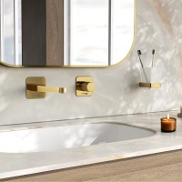 Смеситель для раковины Wasserkraft Ems A7651.305 С ВНУТРЕННЕЙ ЧАСТЬЮ, золото