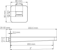 Смеситель для раковины Wasserkraft Ems A7651.305 С ВНУТРЕННЕЙ ЧАСТЬЮ, золото