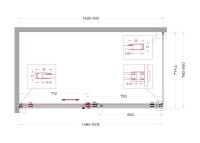 Душевой уголок BelBagno Soft Close-2 AH-1-150/80-C-Cr профиль хром