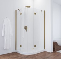 Душевой уголок Vegas Glass AFS-F 120*80 05 01 R профиль бронза, стекло прозрачное