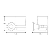 Стакан Rose RG19E RG1912E золото