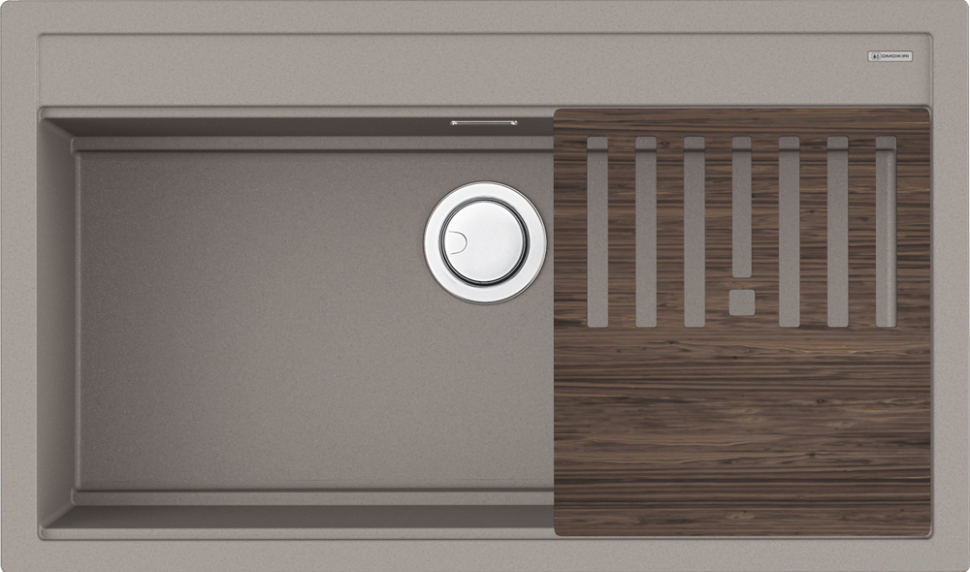 Комплект Мойка Omoikiri Kitagawa 86-LB leningrad grey + Измельчитель Nagare 750