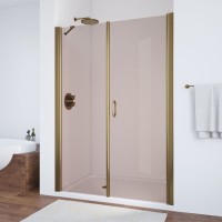 Душевая дверь в нишу Vegas Glass EP-F-2 140 05 05 R профиль бронза, стекло бронза