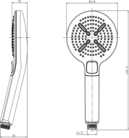 Душевая лейка Lemark LM8114C Душевая лейка Lemark LM8114C