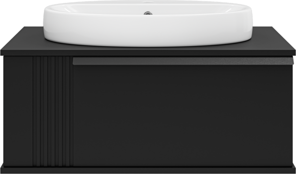 Тумба под раковину Brevita Savoy 80 подвесная, черная