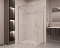 Душевой уголок Vincea Stella VSR-1ST9012CLG 120x90 см, профиль брашированное золото, стекло прозрачное