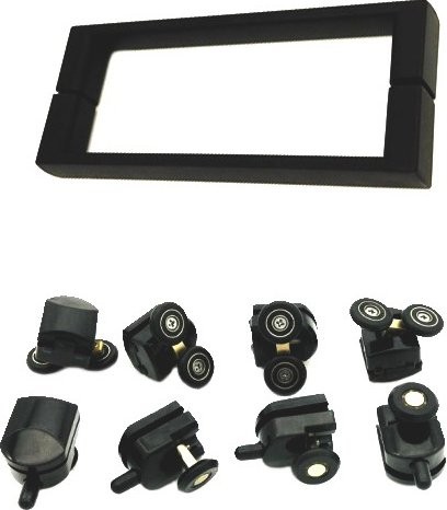 Душевой уголок RGW Classic CL-48B+100 см (158,5x161,5)x100x185 профиль черный, стекло прозрачное