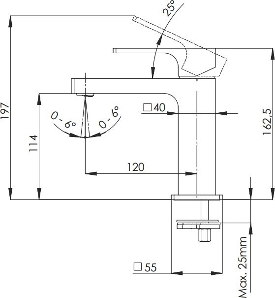 Смеситель для раковины Remer Absolute AU12DO золотой глянцевый