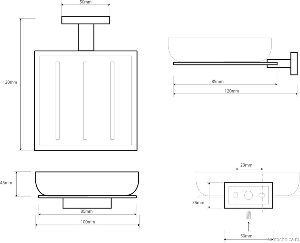 Набор Стакан Bemeta Plaza 118210019 + Мыльница 118108022