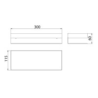 Полка Lemark SHELF LINE 9776051 графит
