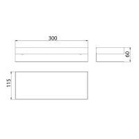 Полка Lemark SHELF LINE 9776051 графит Полка Lemark SHELF LINE 9776051 графит