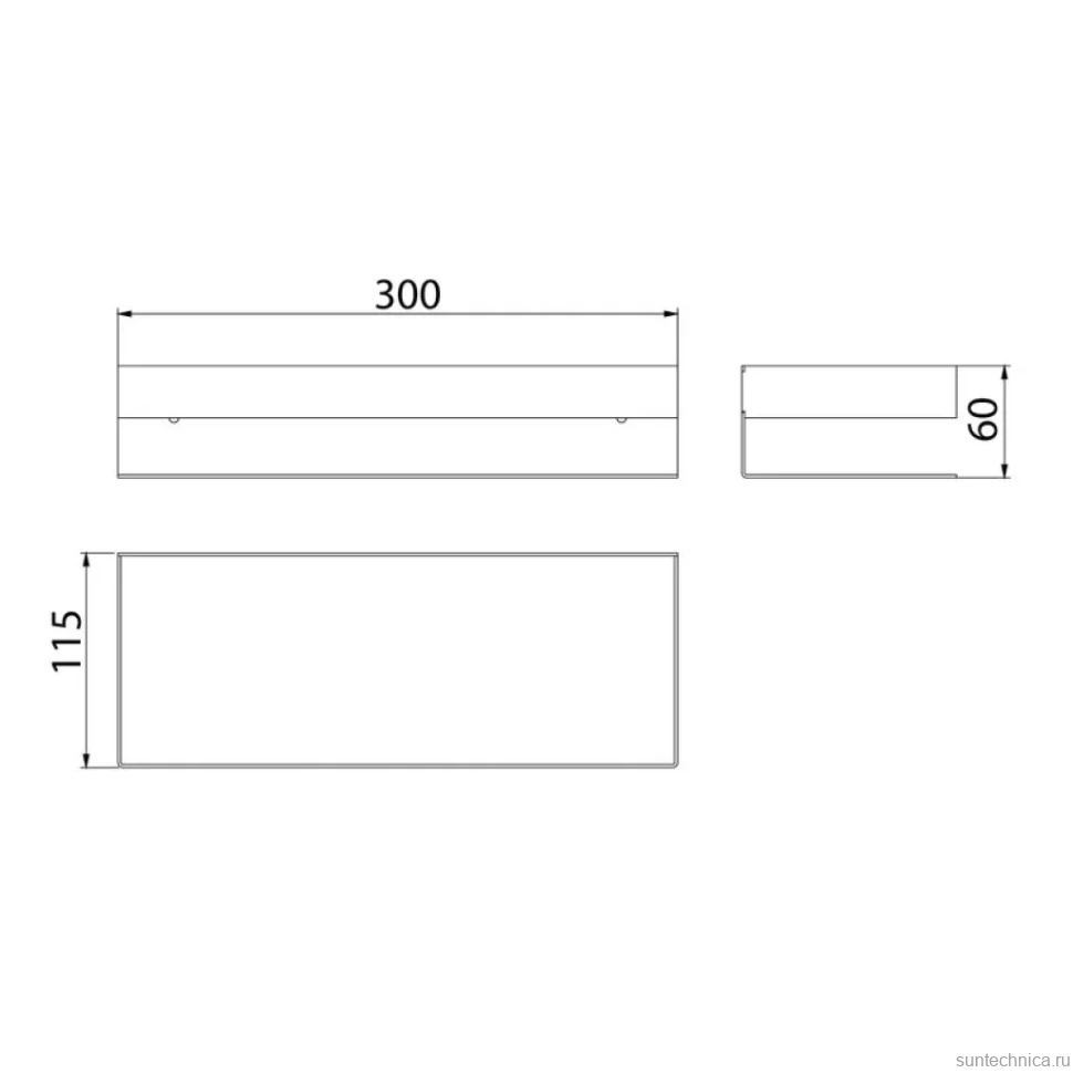 Полка Lemark SHELF LINE 9776051 графит