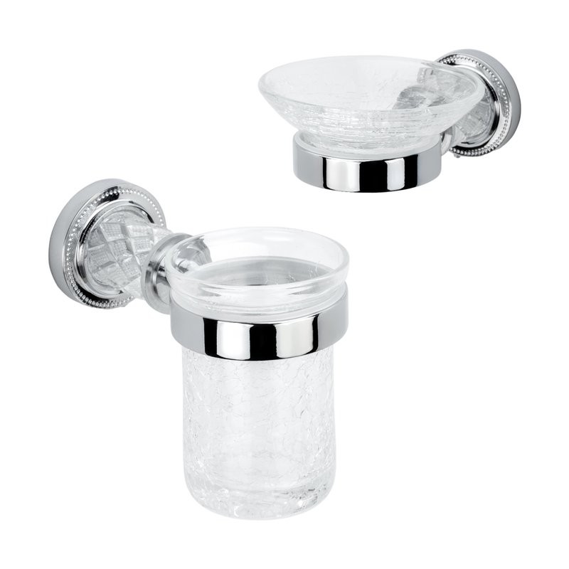 Набор Стакан Boheme Murano Cristal 10904-CRST-CH + Мыльница 10903-CRST-СH