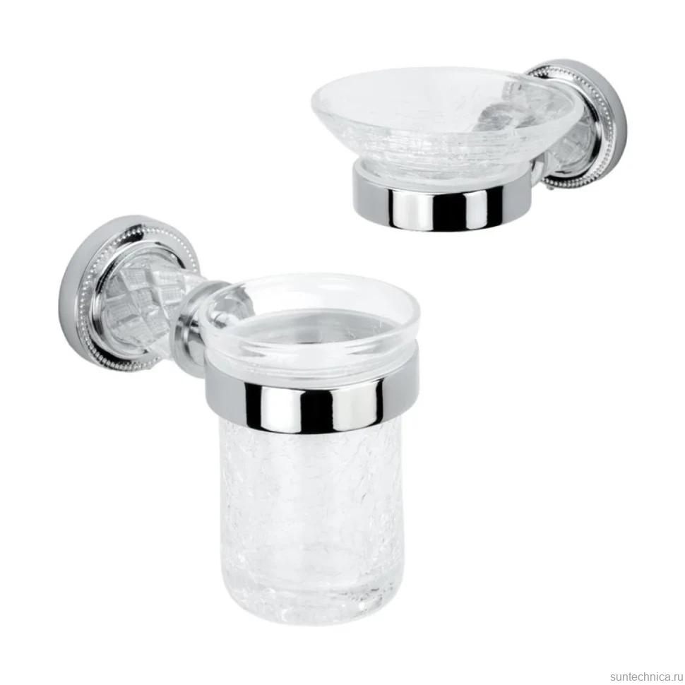 Набор Стакан Boheme Murano Cristal 10904-CRST-CH + Мыльница 10903-CRST-СH