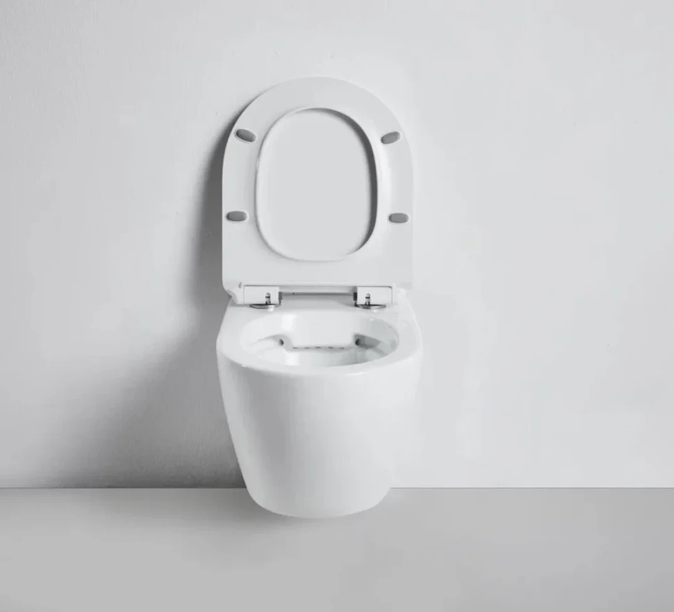 Комплект Унитаз подвесной BOND Oval F03-10 безободковый, с микролифтом + Инсталляция Geberit Duofix Delta 458.149.21.1 с кнопкой смыва, хром + Звукоизоляция