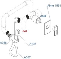 Гигиенический душ Wasserkraft A15157 шланг 120 см