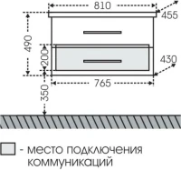 Тумба под раковину СаНта Омега Фостер 80 подвесная белая 2 ящика Тумба под раковину СаНта Омега Фостер 80 подвесная белая 2 ящика