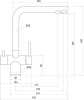 Смеситель для кухни Славен Город Д СЛ-ОД-Д77 черный