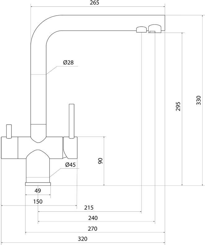 Смеситель для кухни Славен Город Д СЛ-ОД-Д77 черный