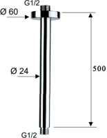 Кронштейн для верхнего душа Remer 347N50 50 см