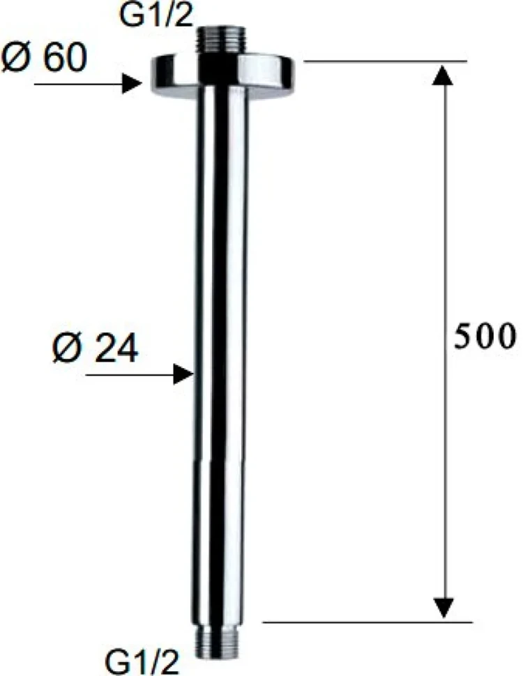 Кронштейн для верхнего душа Remer 347N50 50 см