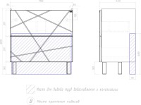 Тумба с раковиной Vigo Geometry 80 напольная, белая, раковина Como 70