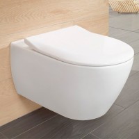 Комплект Унитаз подвесной Villeroy & Boch Subway 2.0 + Крышка 9M78S101 с микролифтом, петли хром + Инсталляция Geberit Duofix Delta 458.149.21.1 с кнопкой смыва, хром + Звукоизоляция
