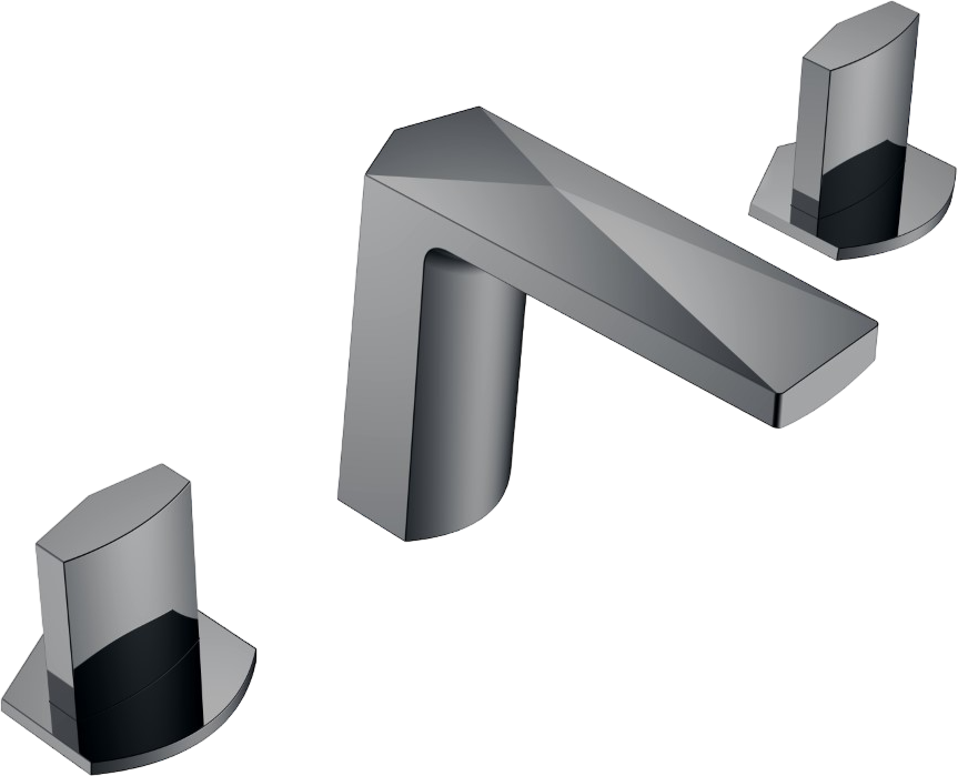 Смеситель на борт ванны Boheme Venturo 150-SGM-ICE shine gun metal