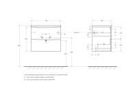 Тумба с раковиной BelBagno Marino-cer-mini 60 подвесная, rovere bianco