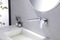Смеситель для раковины Abber Weiss Insel AF8082W С ВНУТРЕННЕЙ ЧАСТЬЮ, белый, хром