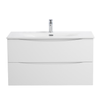 Тумба под раковину BelBagno Marino-cer-n 100 подвесная, bianco lucido