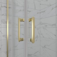 Душевой уголок Triton Фикс Голд Щ0000077399 100х100 см с поддоном, профиль матовое золото