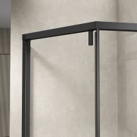 Душевой уголок Vincea Show VSP1-4SH100CLB 100x100, профиль черный