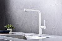 Смеситель для кухни Paulmark Neo Ne214419-431, матовый белый