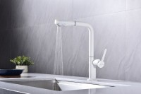 Смеситель для кухни Paulmark Neo Ne214419-431, матовый белый