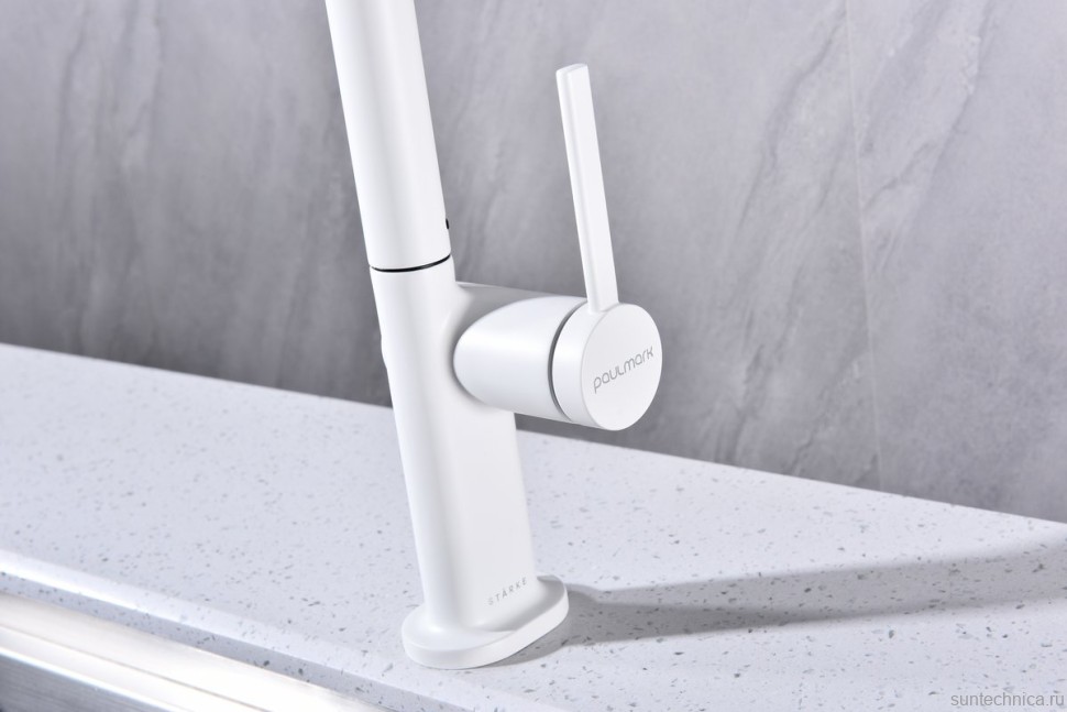 Смеситель для кухни Paulmark Neo Ne214419-431, матовый белый