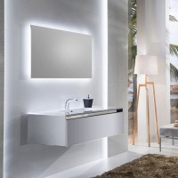 Тумба с раковиной Sanvit Кубэ -1 100 белый глянец